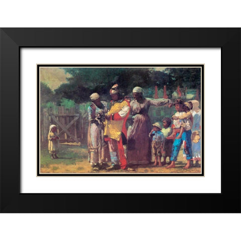 The Carnival Black Modern Wood Framed Art Print with Double Matting by Homer, Winslow