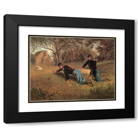 The Last Goose At Yorktown Black Modern Wood Framed Art Print with Double Matting by Homer, Winslow