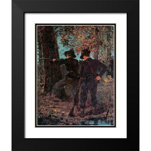 The Sharpshooters Black Modern Wood Framed Art Print with Double Matting by Homer, Winslow