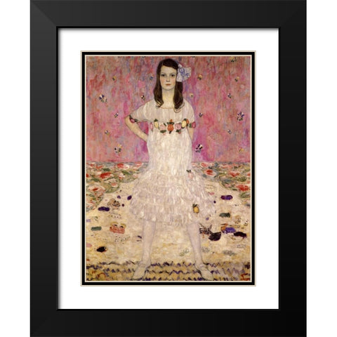 Mada Primavesi Black Modern Wood Framed Art Print with Double Matting by Klimt, Gustav