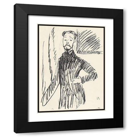 Paul Alexandre Black Modern Wood Framed Art Print with Double Matting by Modigliani, Amedeo