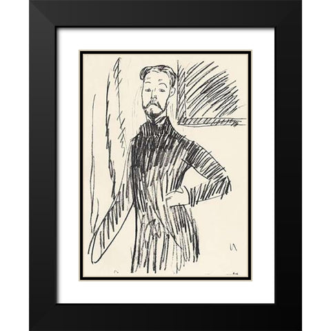 Paul Alexandre Black Modern Wood Framed Art Print with Double Matting by Modigliani, Amedeo