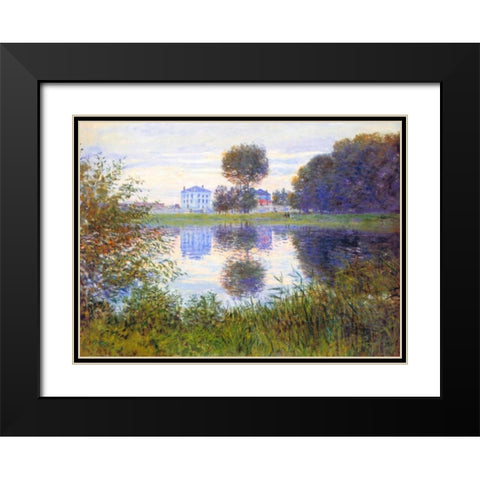 Arbre En Boule Argenteuil 1876 Black Modern Wood Framed Art Print with Double Matting by Monet, Claude