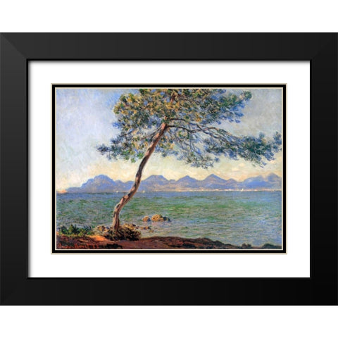 Au Cap DAntibes 1888 Black Modern Wood Framed Art Print with Double Matting by Monet, Claude