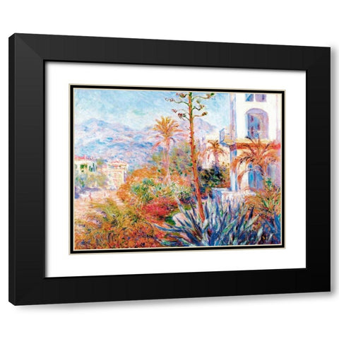 Bordighera 1884 Black Modern Wood Framed Art Print with Double Matting by Monet, Claude