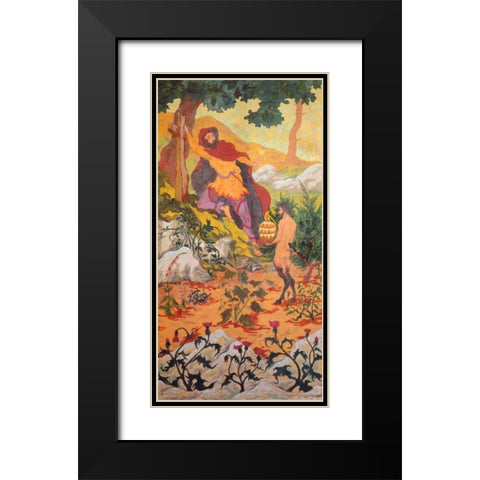 La Tiare Black Modern Wood Framed Art Print with Double Matting by Ranson, Paul