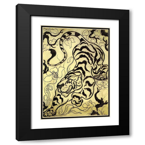 Le Grand Tigre Black Modern Wood Framed Art Print with Double Matting by Ranson, Paul