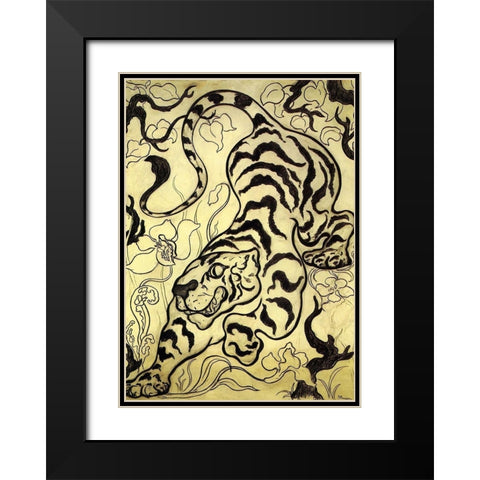 Le Grand Tigre Black Modern Wood Framed Art Print with Double Matting by Ranson, Paul