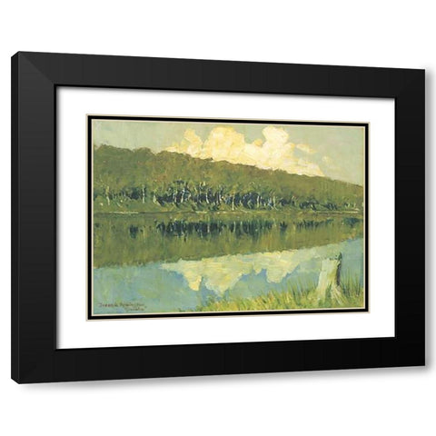 Canada Black Modern Wood Framed Art Print with Double Matting by Remington, Frederic