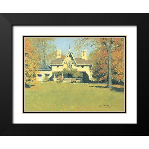 Endion Black Modern Wood Framed Art Print with Double Matting by Remington, Frederic