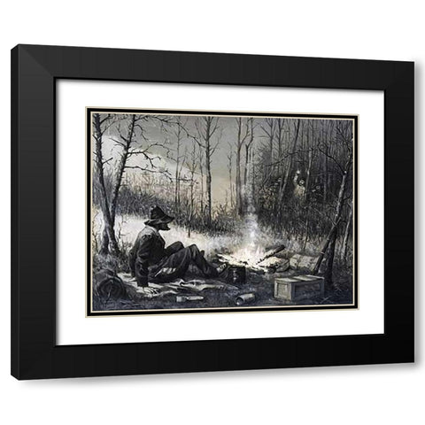 The Capture Of The German Black Modern Wood Framed Art Print with Double Matting by Remington, Frederic