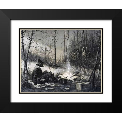 The Capture Of The German Black Modern Wood Framed Art Print with Double Matting by Remington, Frederic