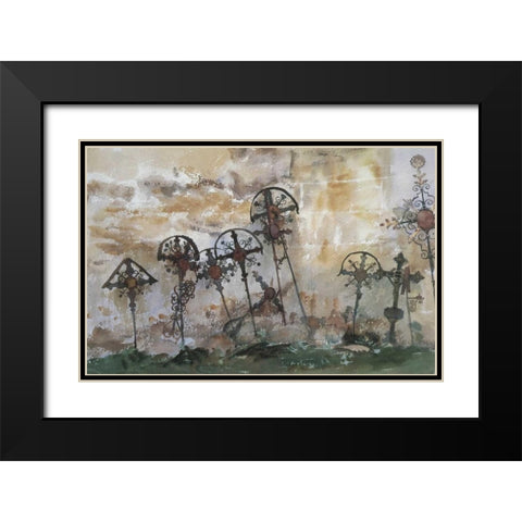 Graveyard in the Tyrol Black Modern Wood Framed Art Print with Double Matting by Sargent, John Singer