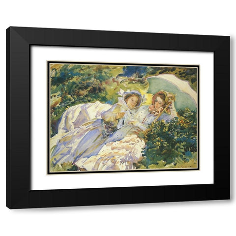Simplon Pass, the Tease, 1911 Black Modern Wood Framed Art Print with Double Matting by Sargent, John Singer