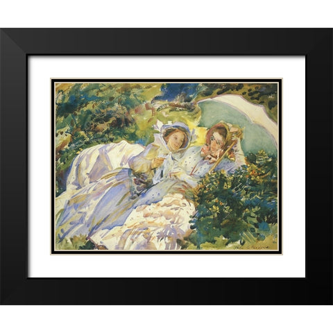 Simplon Pass, the Tease, 1911 Black Modern Wood Framed Art Print with Double Matting by Sargent, John Singer