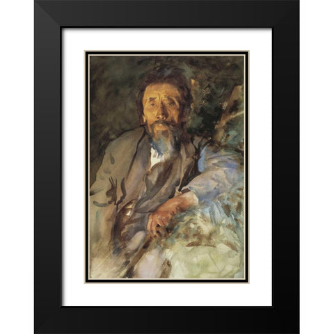 The Tramp Black Modern Wood Framed Art Print with Double Matting by Sargent, John Singer