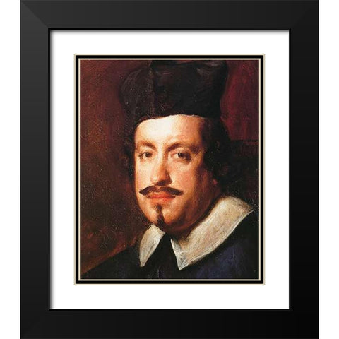 Camillo Massimi Black Modern Wood Framed Art Print with Double Matting by Velazquez, Diego