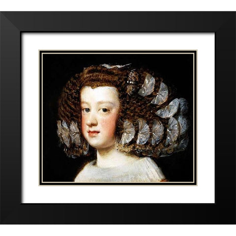 Infanta Maria Teresa 2 Black Modern Wood Framed Art Print with Double Matting by Velazquez, Diego