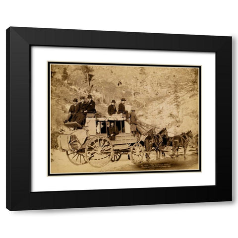Deadwood Coach Black Modern Wood Framed Art Print with Double Matting by Grabill, John C.H.