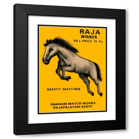 Raja Winner Safety Matches Black Modern Wood Framed Art Print with Double Matting by Phillumenart