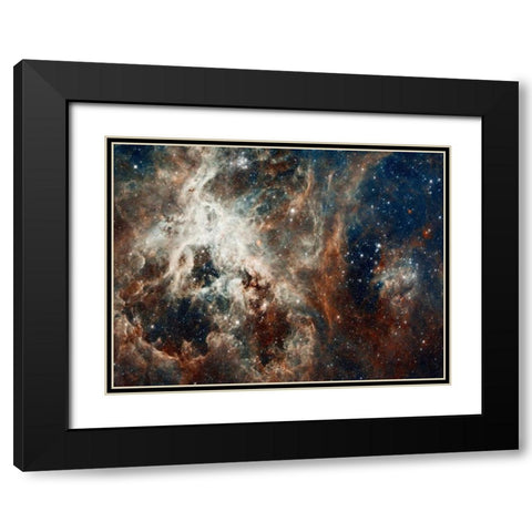 Tarantula Nebula - Compressed Version Black Modern Wood Framed Art Print with Double Matting by NASA