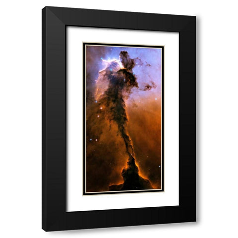 Stellar Spire in the Eagle Nebula Black Modern Wood Framed Art Print with Double Matting by NASA
