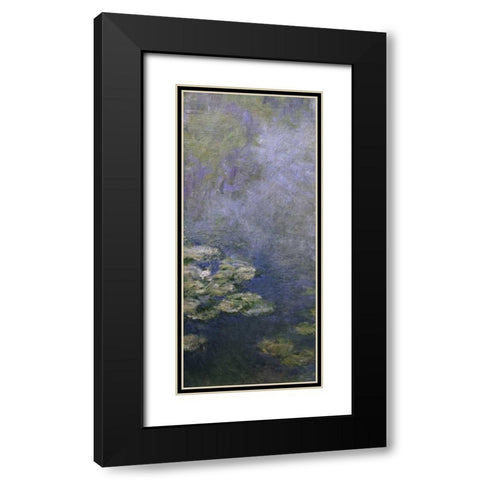 Water Lilies - Nympheas IV - left Black Modern Wood Framed Art Print with Double Matting by Monet, Claude