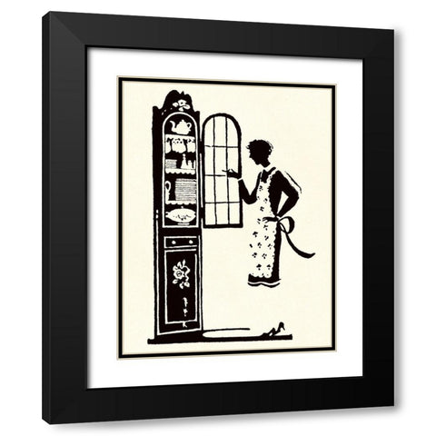 At the Vitrine Black Modern Wood Framed Art Print with Double Matting by Parrish, Maxfield