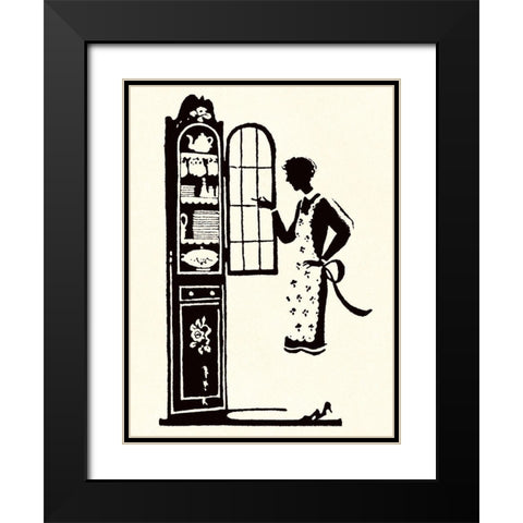 At the Vitrine Black Modern Wood Framed Art Print with Double Matting by Parrish, Maxfield