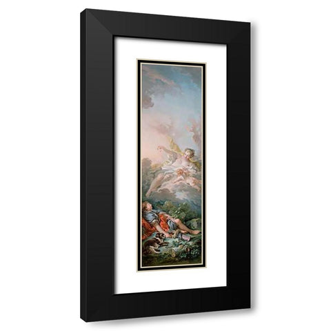 Aurora and Cephalus Black Modern Wood Framed Art Print with Double Matting by Boucher, Francois