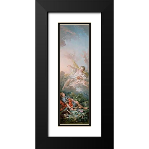 Aurora and Cephalus Black Modern Wood Framed Art Print with Double Matting by Boucher, Francois