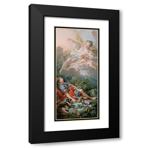 Aurora and Cephalus (detail) Black Modern Wood Framed Art Print with Double Matting by Boucher, Francois