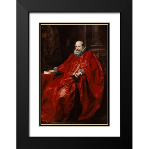 Portrait of Agostino Pallavicini Black Modern Wood Framed Art Print with Double Matting by Van Dyck, Anthony