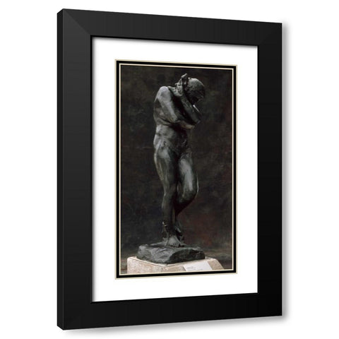 Eve, ca. 1881 Black Modern Wood Framed Art Print with Double Matting by Rodin, Auguste