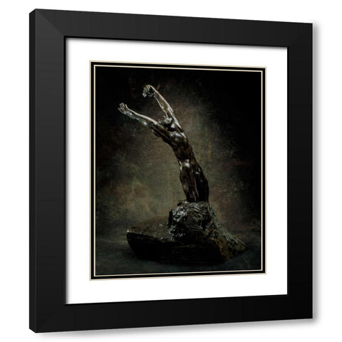 The Prodigal Son, ca. 1884/1894-1899 Black Modern Wood Framed Art Print with Double Matting by Rodin, Auguste