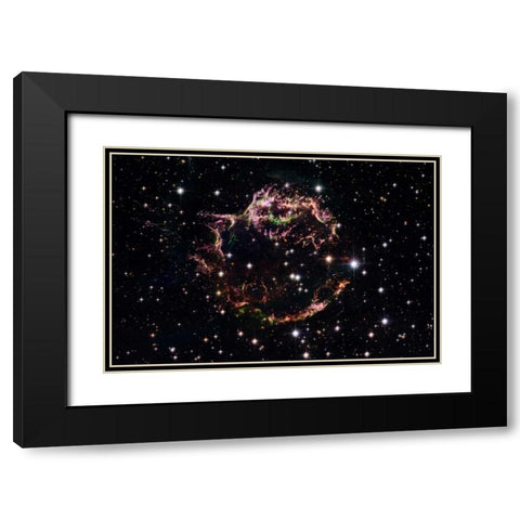 Supernova Remnant Cassiopeia A - March 2004 Black Modern Wood Framed Art Print with Double Matting by NASA