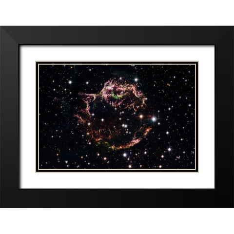 Supernova Remnant Cassiopeia A - March 2004 Black Modern Wood Framed Art Print with Double Matting by NASA