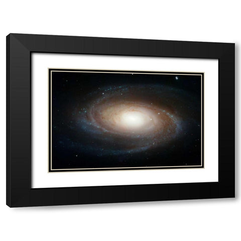 Spiral Galaxy M81 Black Modern Wood Framed Art Print with Double Matting by NASA