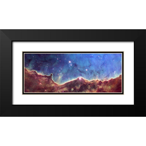 Hubble Image of NGC 3324 Black Modern Wood Framed Art Print with Double Matting by NASA