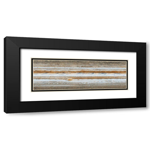 Map of Jupiter from Cassini Mission Black Modern Wood Framed Art Print with Double Matting by NASA