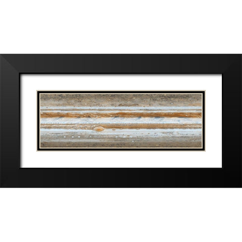Map of Jupiter from Cassini Mission Black Modern Wood Framed Art Print with Double Matting by NASA