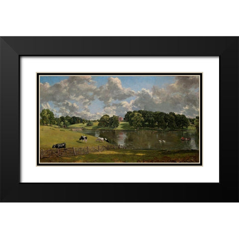 Wivenhoe Park, Essex, 1816 Black Modern Wood Framed Art Print with Double Matting by Constable, John