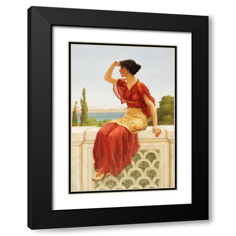The Signal Black Modern Wood Framed Art Print with Double Matting by Godward, John William
