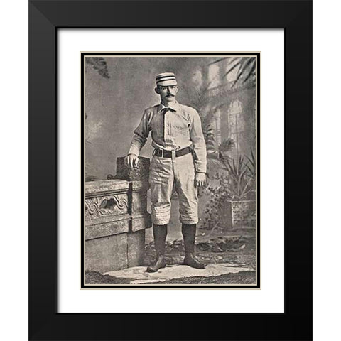 Mike Lehane, Columbus, 1865 Black Modern Wood Framed Art Print with Double Matting by A.G. Spalding Baseball Collection