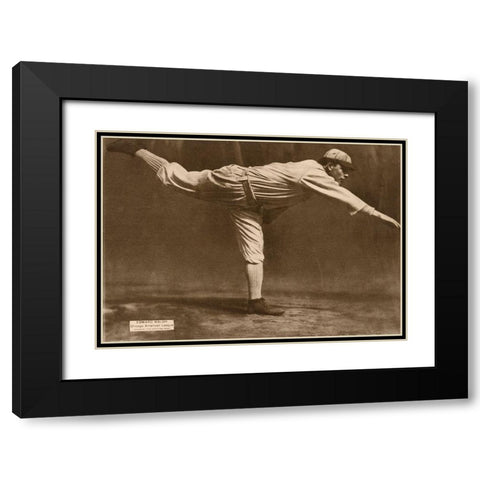 Edward Walsh, Chicago American League, 1880 Black Modern Wood Framed Art Print with Double Matting by Leopold Morse Goulston Baseball Collection,