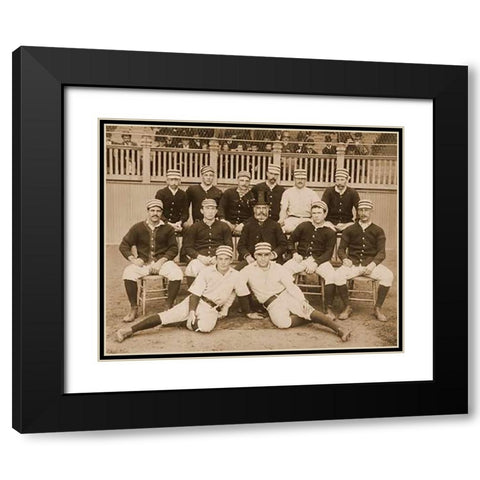 Philadelphia Baseball Club, 1887 Black Modern Wood Framed Art Print with Double Matting by A.G. Spalding Baseball Collection