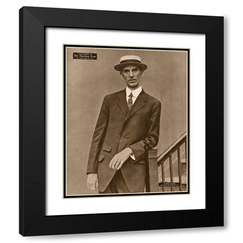 Connie Mack, Manager, Philadelphia American League, 1880 Black Modern Wood Framed Art Print with Double Matting by Leopold Morse Goulston Baseball Collection,