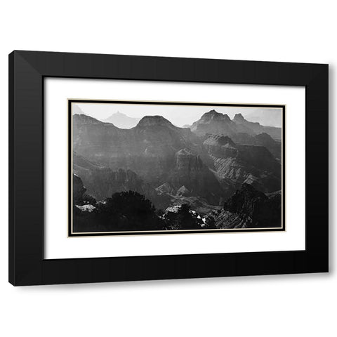 Grand Canyon National Park, Arizona - National Parks and Monuments, 1941 Black Modern Wood Framed Art Print with Double Matting by Adams, Ansel
