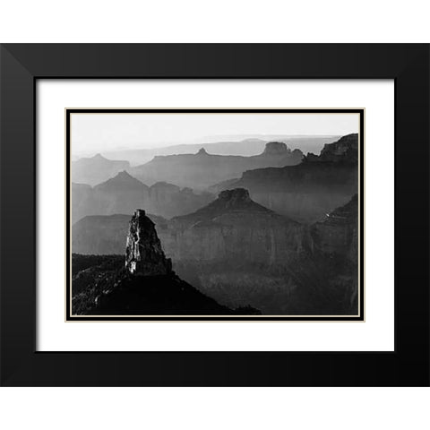 Grand Canyon National Park, Arizona - National Parks and Monuments, 1941 Black Modern Wood Framed Art Print with Double Matting by Adams, Ansel