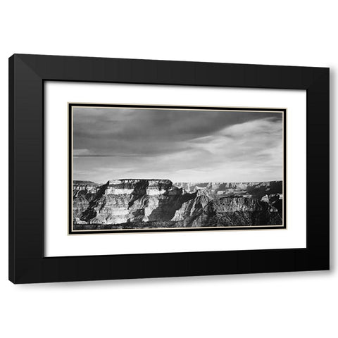 Grand Canyon from North Rim - National Parks and Monuments, 1940 Black Modern Wood Framed Art Print with Double Matting by Adams, Ansel